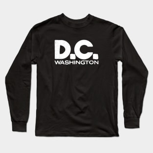 Washington D.C. Vintage Typography Long Sleeve T-Shirt